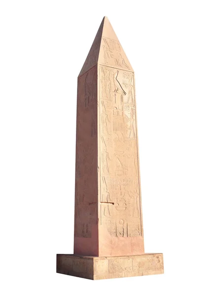 Antigo Obelisco Granito Vermelho Egípcio Luxor Tebas Egipto Norte África — Fotografia de Stock