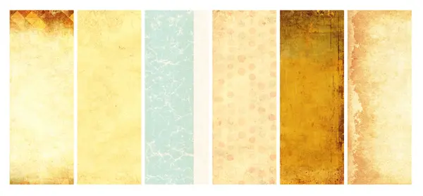 Set Vertical Horizontal Retro Banners Old Paper Texture Collection Vintage — Stock Photo, Image