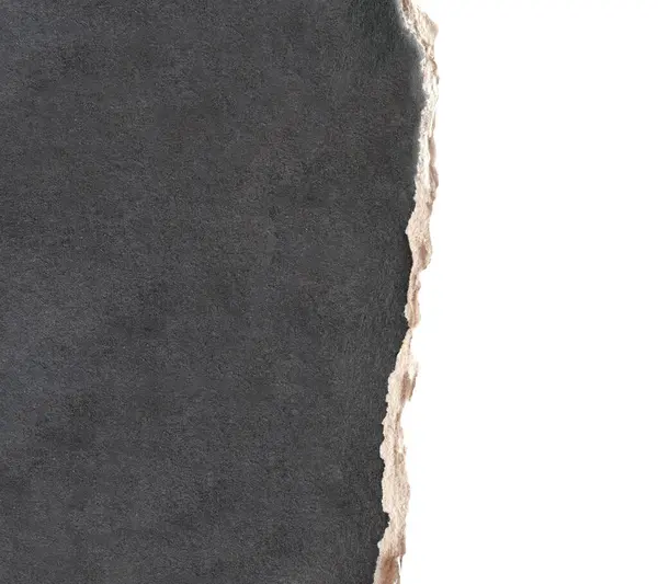 Torn Paper Edge Edge Cardboard Texture Black Color Copy Space — Stock Photo, Image