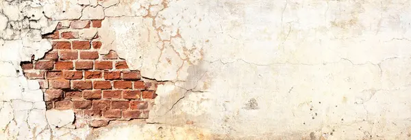 Grunge Tło Tekstury Starego Muru Ceglanego Pęknięty Stiuk Białego Koloru — Zdjęcie stockowe