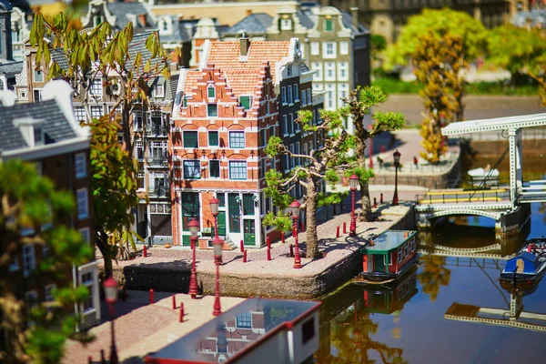 Hague Netherlands April 2022 Models Dutch Boats Canals Madurodam Miniature — Stock Photo, Image