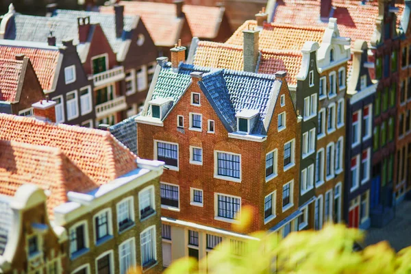 Haya Países Bajos Abril 2022 Modelos Antiguas Casas Holandesas Madurodam —  Fotos de Stock