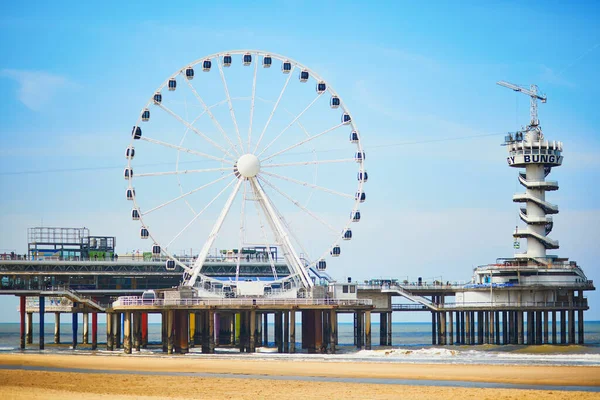Hague Hollandia 2022 Április Ferris Wheel Beach Scheveningen Hága Hollandia — Stock Fotó
