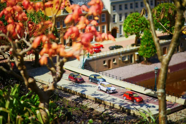 Hague Netherlands Abril 2022 Mini Modelos Carros Parque Miniatura Madurodam — Fotografia de Stock