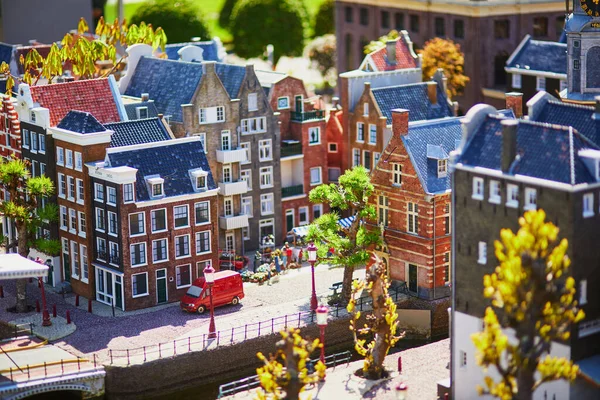 Haha Nizozemsko 2022 Modely Starých Holandských Domů Miniaturním Parku Madurodam — Stock fotografie