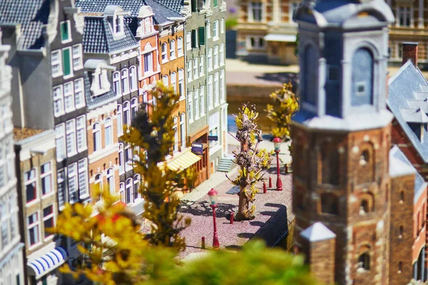 Hague Netherlands Nisan 2022 Madurodam Minyatür Parkındaki Eski Hollanda Evlerinin — Stok fotoğraf