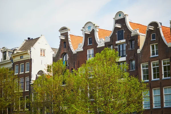 Сценічний Вид Гарні Будинки Амстердамі Нідерланди — стокове фото