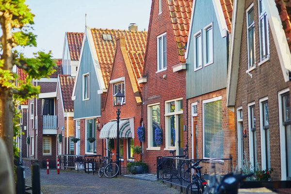 Scenic view of picturesque village of Volendam, North Holland, the Netherlands