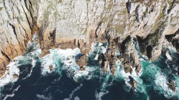 Сценічний Вид Півострів Кросон Один Найпопулярніших Туристичних Напрямків Бретані Франція — стокове відео