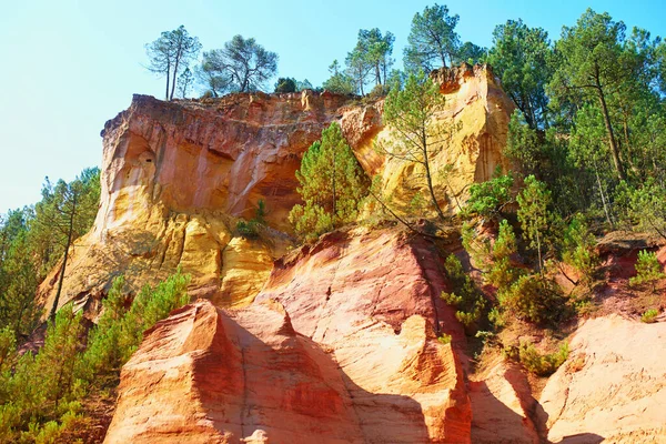 Famous Ochre Path Sentier Des Ocres French Large Ochre Deposits — Photo