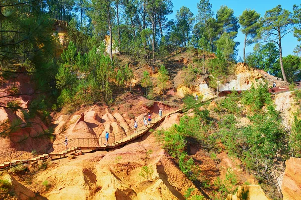 Famous Ochre Path Sentier Des Ocres French Large Ochre Deposits — Stockfoto