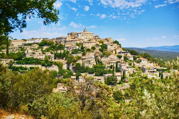 Vista Panorâmica Famosa Aldeia Gordes Provença Sul França — Fotografia de Stock
