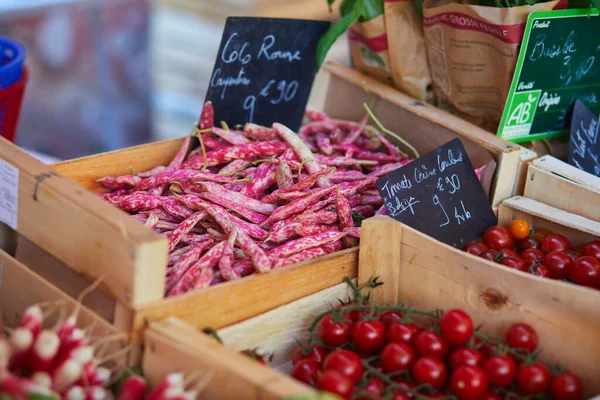 Verduras Orgánicas Frescas Maduras Mercado Agrícola Cucuron Provenza Francia —  Fotos de Stock