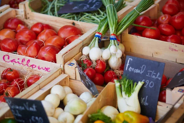 Fresh Ripe Organic Vegetables Farmer Market Cucuron Provence France — Stock Photo, Image