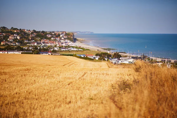 Panorama Pittoresco Sainte Marguerite Sur Mer Normandia Francia — Foto Stock