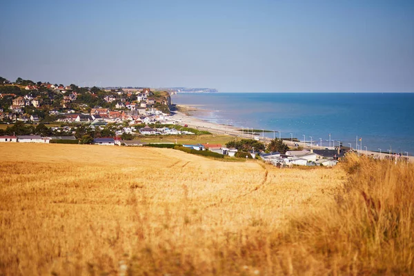 Panorama Pittoresco Sainte Marguerite Sur Mer Normandia Francia — Foto Stock