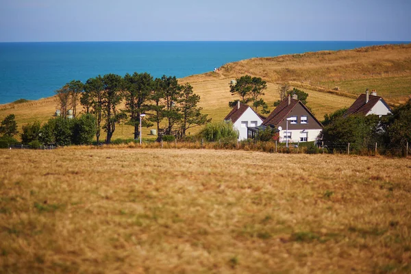 Schilderachtig Panoramisch Landschap Van Sainte Marguerite Sur Mer Normandië Frankrijk — Stockfoto