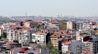 İstanbul, Türkiye 'nin Asya yakasındaki Uskudar ilçesi, Mavi Cami ve Ayasofya manzaralı
