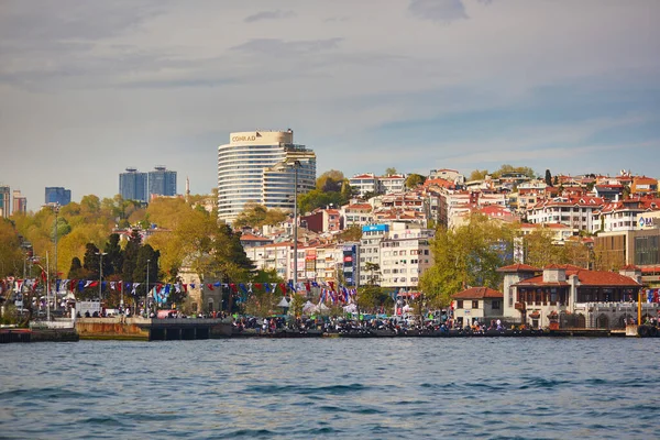 Istanbul Turkey Dubna 2023 Scénický Výhled Město Nad Úžinou Bospor — Stock fotografie