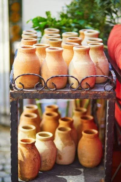Выбор Красочной Керамики Египетском Базаре Spice Bazaar Один Крупнейших Базаров — стоковое фото