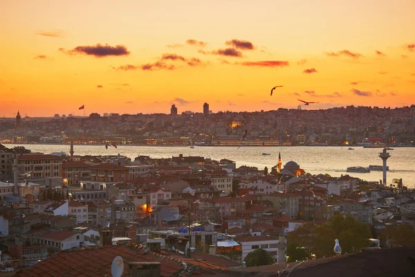 Vue Panoramique Quartier Uskudar Côté Asiatique Istanbul Turquie Avec Mosquée — Photo