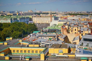 St. Petersburg, Rusya 'nın havadan manzarası. Fotoğraf St. Isaacs Katedrali 'nden çekildi.