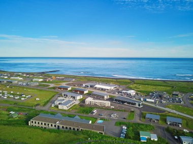 Vik, Güney İzlanda 'nın hava manzarası