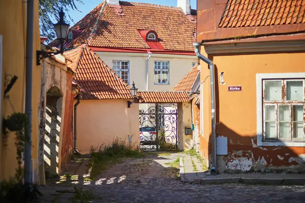 Estonya 'nın Tallinn kentinin manzarası. Eski Tallinn kasabası ortaçağ kökenini korudu, binaların çoğu 13-16 yüzyıl boyunca inşa edildi.