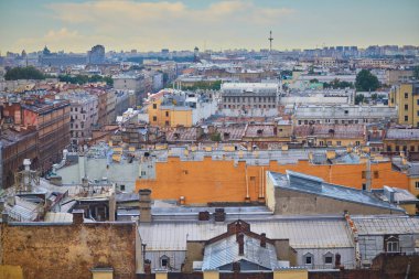 Saint-Petersburg, Rusya 'nın tarihi merkezinin hava manzarası