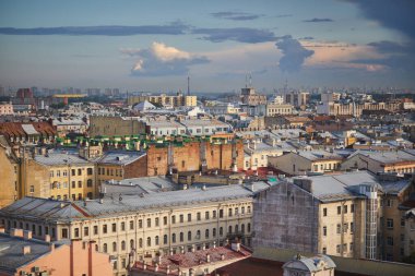 Saint-Petersburg, Rusya 'nın tarihi merkezinin hava manzarası