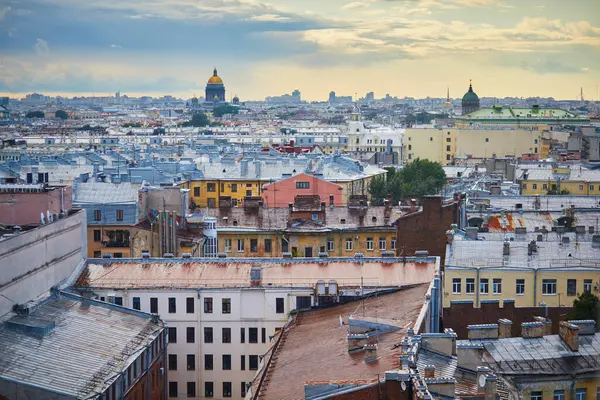 Saint-Petersburg, Rusya 'nın tarihi merkezinin hava manzarası