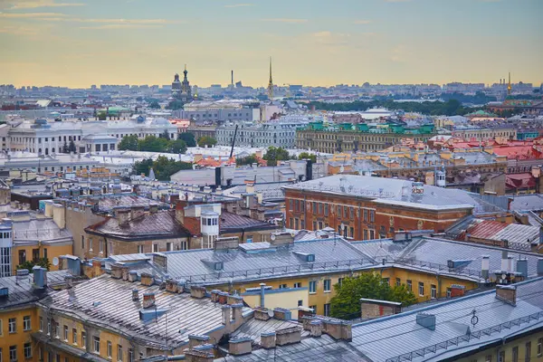Saint-Petersburg, Rusya 'nın tarihi merkezinin hava manzarası