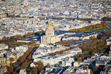 Montparnasse kulesinden Paris, Fransa 'ya havadan manzara
