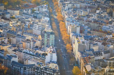 Montparnasse kulesinden Paris, Fransa 'ya havadan manzara