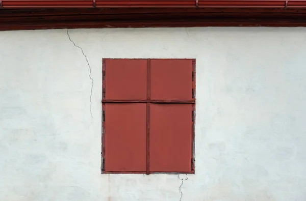 Fenêtre Abstraite Avec Vieux Volet — Photo