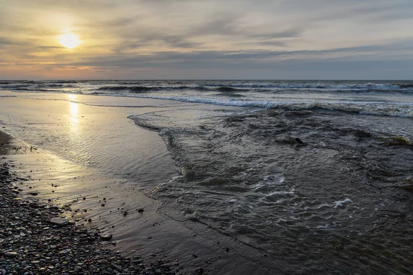 Wieczorem Widok Morze Bałtyckie — Zdjęcie stockowe