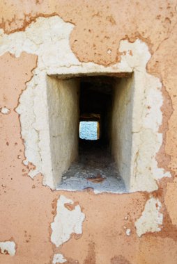 Fortification building on the seashore in Italy.