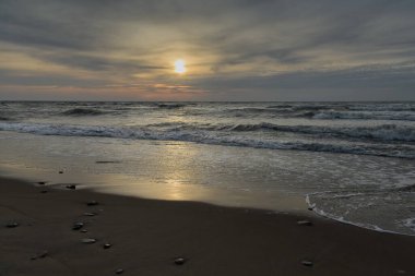 Evening view of the coast of the Baltic Sea.
