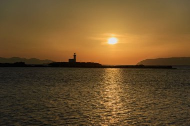 Beautiful sunset view in Trapani, Sicily.