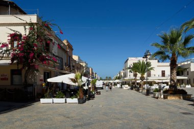 ITALY - 24 OCTOBER: San Vito Lo Capo is home to a public beach that is destination of local vacationers, part of the province of Trapani. View of San Vito lo Capo street on 24.10.2022, Italy, Trapani.