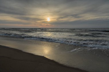 Evening view of the coast of the Baltic Sea.