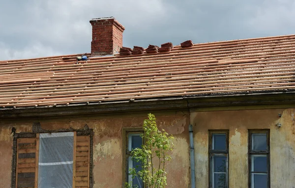 Repair Roof Old House — Stock Photo, Image
