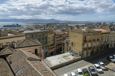 İtalya, SARDEGNA - 21 Nisan: Cagliari Sardunya ana şehri ve en kalabalık şehir. 21 Nisan 2024, Cagliari, Sardegna, İtalya.