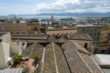 İtalya, SARDEGNA - 21 Nisan: Cagliari Sardunya ana şehri ve en kalabalık şehir. 21 Nisan 2024, Cagliari, Sardegna, İtalya.