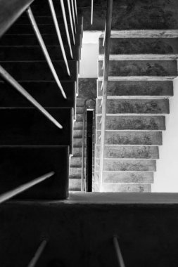 Beton merdiven, yukarıdan görüş..