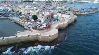 Eski Akko Körfezi, İsrail unesco mirası, Haçlıların şehri, popüler turizm merkezlerinin hava manzarası binlerce turisti ağırlıyor