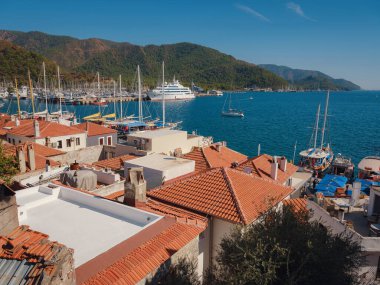 Marmaris, Turkey - 23 Ekim 2022 Marmaris Şatosu 'nun iç manzarası. Marmaris Şatosu Türkiye 'de daha popüler bir turizm merkezi.