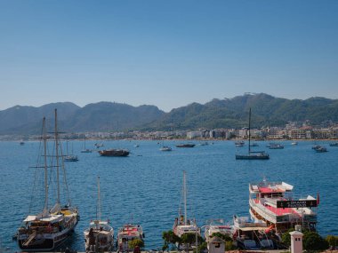 Marmaris, Turkey - 23 Ekim 2022 Marmaris Şatosu 'nun iç manzarası. Marmaris Şatosu Türkiye 'de daha popüler bir turizm merkezi.