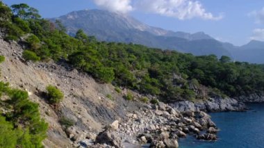 Trekking from Oludeniz to Fethiye, Lycian trail. travel in Turkey. active vacations healthy lifestyle eco tourism, overlooking Mount Babadag and Cold Water Bay