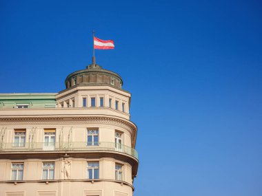 Cityscape views old city of one of Europes most beautiful town- Vienna. Summer Travel to capital of Austria. details of the facades of beautiful old houses